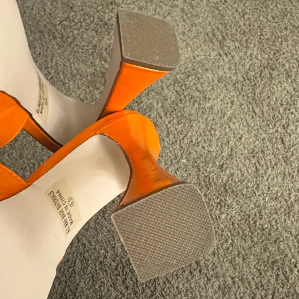 Chase + Chloe Orange Platform Mule Heels Size 5.5